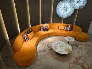 Juego de Sofás Seccionales de Diseño Italiano para Villa de Lujo, Muebles Modernos para Sala de Estar, Tela de Alta Gama Hecha a Mano, Esponja y Madera Maciza - Product Image 5