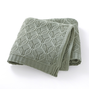 Coperta in Maglia per Neonati con Motivo a Onde, Morbida e Traspirante, Unisex per Neonati e Bambini - Product Image 5