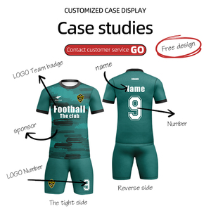 Tissu Jacquard sur mesure par sublimation Vêtements d'équipe de football de qualité supérieure unis Nouveau design Maillot De Football <span class=keywords><strong>vierge</strong></span> pour hommes 2024 - Product Image 2