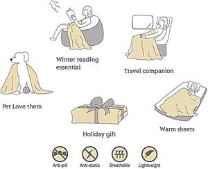 Chunky Knit Blanket Chenille <strong>Throw</strong> <strong>Large</strong> Soft Knit <strong>Throw</strong> Blanket Cozy and Bulky Blankets and <strong>Throws</strong> for <strong>Sofa</strong>, Couch or Bed - Product Image 4