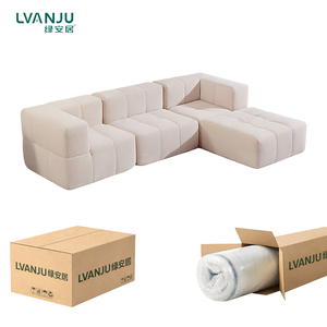 Seduta da Pavimento in Schiuma ad Alta Densità Personalizzata OEM, <span class=keywords><strong>Design</strong></span> Senza Telaio, in Velluto a Coste, Arredamento per <span class=keywords><strong>Soggiorno</strong></span> - Product Image 1