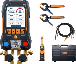 ชุดเกจวัดความดันดิจิตอลอัจฉริยะ Testo 558s / ชุดเกจวัดสารทำความเย็น, บล็อก 4 ทาง, หน้าจอสัมผัสสีขนาด 5 นิ้ว - Product Image 1