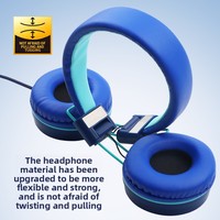 Casque audio pour enfants rétractable et pliable à porter sur la tête, connexion filaire