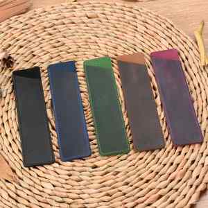 X1012 Petites pochettes en cuir véritable, porte-stylos créatif, étui à papeterie gaufré, pochette à stylos vintage - Product Image 1