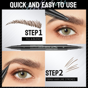 Stylo à sourcils liquide précis HelloKiss, double embout, waterproof, longue tenue, pour rehausser les sourcils - Product Image 3