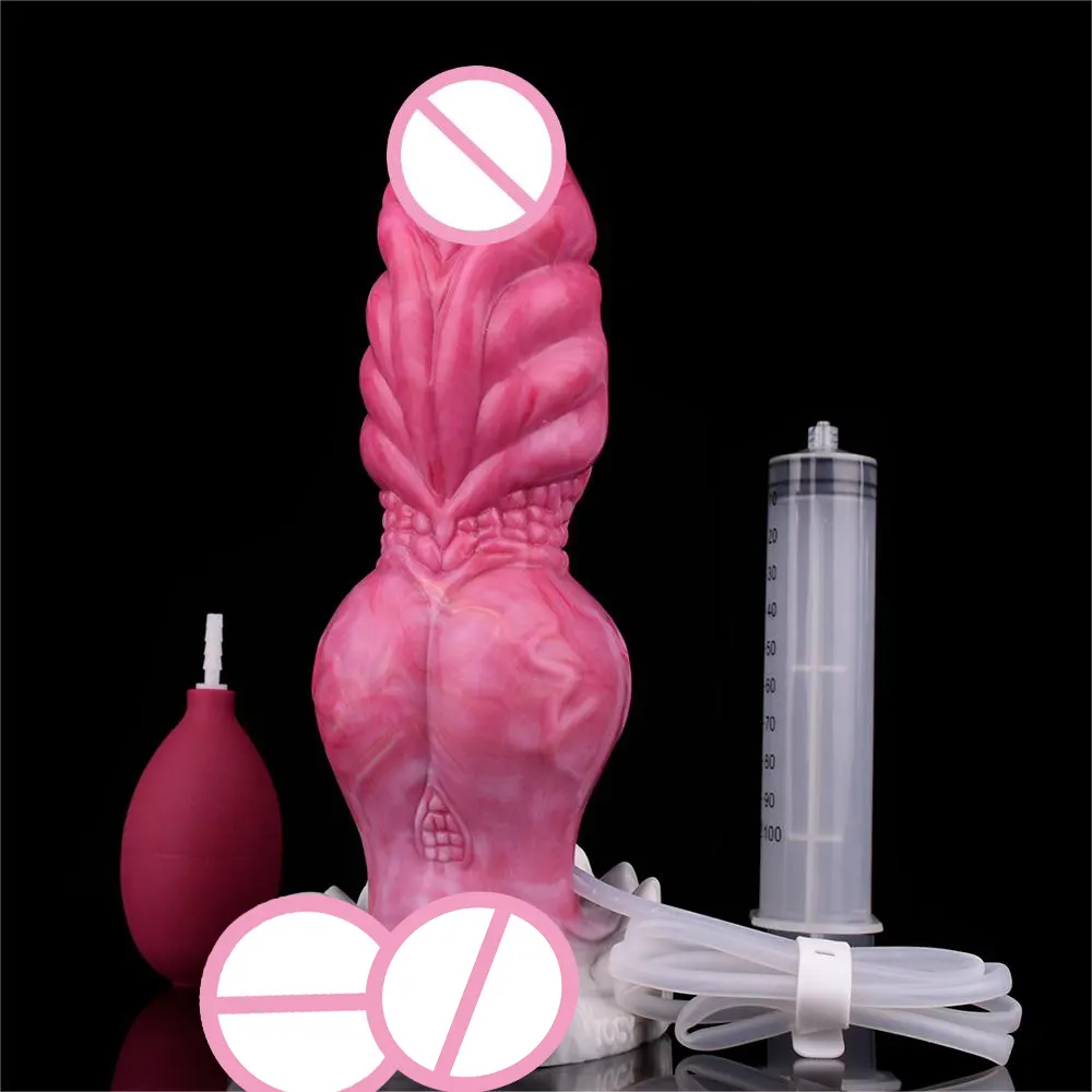 ODM OEM realistic ejaculation dildo rubber squirting penis platinum silica gel high quality sex toys for men and women