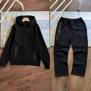 Meilleures ventes de vêtements de rue personnalisés OEM, sweat-shirt à fermeture éclair à manches longues, pantalon de survêtement de haute qualité, ensembles de 2 pièces unis - Product Image 1