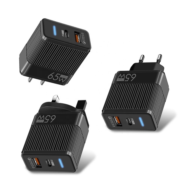 65W GaN High-Speed PD Fast Charging Adapter Smart USB Type C Wall Charger Power Supply Mobile Phones Laptops Wall USB Charger