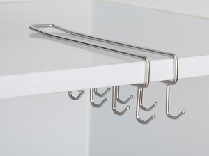 Escurridor de Platos de Acero Inoxidable para Colocar Sobre el Fregadero con 6 Ganchos y Diseño de Dos Niveles para Organizar Utensilios de Cocina - Product Image 5