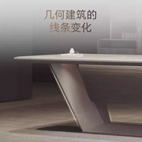 Meubles de bureau de style italien, bureau de direction haut de gamme fonctionnel avec LED, bureau de direction léger et luxueux, bureau de PDG
