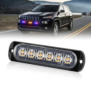 In Stock Waterproof Strobe Light 6 Led Strobe Lights 3W Emergency Lights For Vehicles