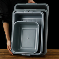Boîte de transport en plastique écologique en forme de rectangle PP Bus fourre-tout bacs de rangement pour cuisine utilitaire à la maison et au restaurant