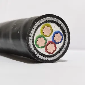 Cable eléctrico blindado subterráneo, envoltura de PVC de un solo núcleo, de acero