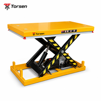 Table élévatrice à ciseaux électrique hydraulique sur mesure 500kg-4000kg, plateforme élévatrice fixe avec options de plateau tournant à roulettes et de garde-corps