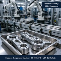 Composants de robotisierung sur mesure usinés CNC, fournisseur OEM JRD Precision, précision 0,01 mm, ISO 9001, fraisage 5 axes, 6061 7075 pour l'usinage