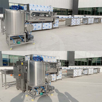 ORME Chocolat Tempérament Mini Demi Biscuit Dip Machine Melt Cover Enrobe Moule Revêtement et Ligne de Refroidissement