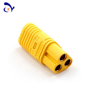 موصل AMASS MT60 الأصلي 3.5 مم ثلاثي الأقطاب من النحاس مطلي بالذهب مع غلاف مضاد للانزلاق لبطارية RC ليثيوم بوليمر 30 أمبير 500 فولت - Product Image 3