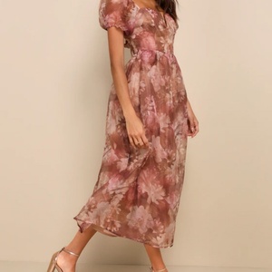 Robe midi élégante et magnifique en organza à nouer dans le dos pour femmes - Product Image 4