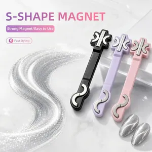 Baguette magnétique torsadée en forme de S pour nail art, aimant fantaisie pour motifs tourbillonnants, divers effets œil de chat, accessoire DIY pour salon de manucure - Product Image 4