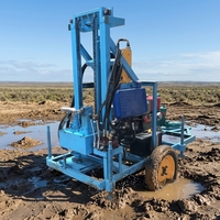 Foreuse portable diesel pour puits d'eau, machine de forage de petits puits de 200 m pour l'irrigation agricole