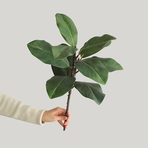 Rami Artificiali di Magnolia con Foglie Arancioni in Lattice, Decorazione Floreale Realistica a 2 Rami - Product Image 3