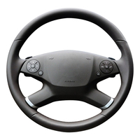 Housse de volant de voiture en cuir microfibre populaire à 4 branches, cousue à la main, pour Mercedes Benz Classe E W212 2009 2010 2011 2012