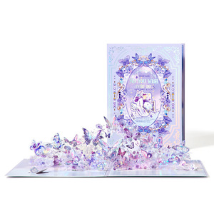 Elegante biglietto 3D con farfalla viola - Biglietto di auguri <span class=keywords><strong>pop</strong></span>-up olografico scintillante - Regalo artistico di benedizione per mamma, amica, insegnante - Product Image 6
