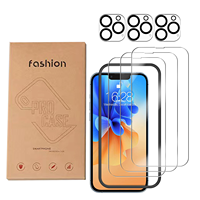 5 en 1 étui de téléphone magnétique pour iPhone 15 Pro max 2 Pack protecteur d'écran en verre trempé objectif de caméra de protection pour iPhone 14