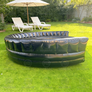 Canapé gonflable rond de qualité commerciale, durable, noir, pour <span class=keywords><strong>piscine</strong></span>, idéal pour les locations et les lieux de divertissement - Product Image 4