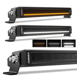Aurora Single Row RGB Retroiluminado IP68 & IP69K Impermeable Off Road Led Lighting Bar 10 Pulgadas 4x4 Car Led Light Bar