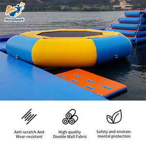 Trampolín Inflable Portátil de PVC Impermeable Novaspark, Tapete de Salto Resistente para Exteriores y Jardín, Tabla de Salto Acuática para Niños - Product Image 4