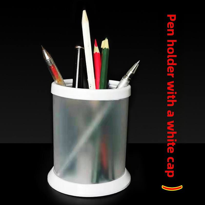 ปากกาโปร่งใสพร้อมฝาสีขาว