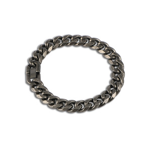 Pulsera Cubana de Acero de Titanio para Hombre, Hexagonal, 17cm 19cm 21cm 23cm, Plateada, Retro, CE618 - Product Image 5