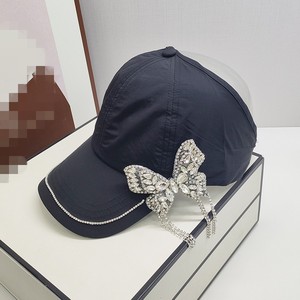 Ultima moda aggiornata donna donna donna nera a farfalla con strass a secco rapido berretto da Baseball senza corona cappello da sole cappello da camionista - Product Image 2