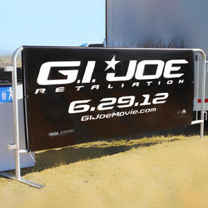 G.I. Cubierta para Barrera de Seguridad Joe Retaliation Event, Personalizada, Elástica, de Tela Oxford, con Impresión Digital, Duradera, para Publicidad - Product Image 1