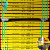 Viga H20 EN 13377 con tapa de plástico roja para encofrado de construcción H16 H30 200x80x40x27mm E0 EN 13353