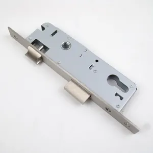 Marco de bloqueo de banda de embutir estrecho de 85mm, estándar DIN, 25/30/35/40mm, conjunto de fondo, cuerpo de cerradura firme para marco de puerta de aluminio