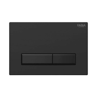 Plaque de chasse d'eau noire de luxe avec boutons en nickel brossé, compatible Geberit
