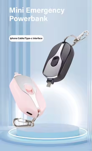 Nhỏ cầm tay <span class=keywords><strong>mini</strong></span> Keychain sạc ngân hàng không dây có thể thu vào cắm Pocket khẩn cấp điện thoại di động - Product Image 3