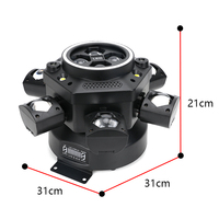 Source de lumière laser LED à 6 bras, effet de faisceau stroboscopique rouge et vert, pour les fêtes de DJ et les lumières de projection de parcs à thème, fabrication OEM/ODM