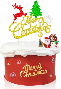 Elk Christmas Theme <span class=keywords><strong>Festival</strong></span> <span class=keywords><strong>Party</strong></span> Cake Postre Decoración de mesa con Christmas Cake Plugin para fiestas de Navidad - Product Image 3
