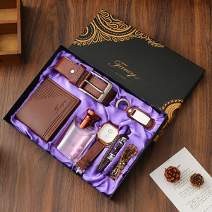 Set Regalo Natalizio Aziendale di Lusso Leggero in Pelle Ecologica con Stampa Digitale <span class=keywords><strong>Portafoglio</strong></span> <span class=keywords><strong>e</strong></span> <span class=keywords><strong>Cintura</strong></span> da <span class=keywords><strong>Uomo</strong></span> Regalo per Compleanno del Fidanzato - Product Image 1