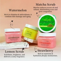 Marque privée Vente en gros Gommage corporel au sucre biologique Gommage corporel fraises lavande Gommage moussant au sucre