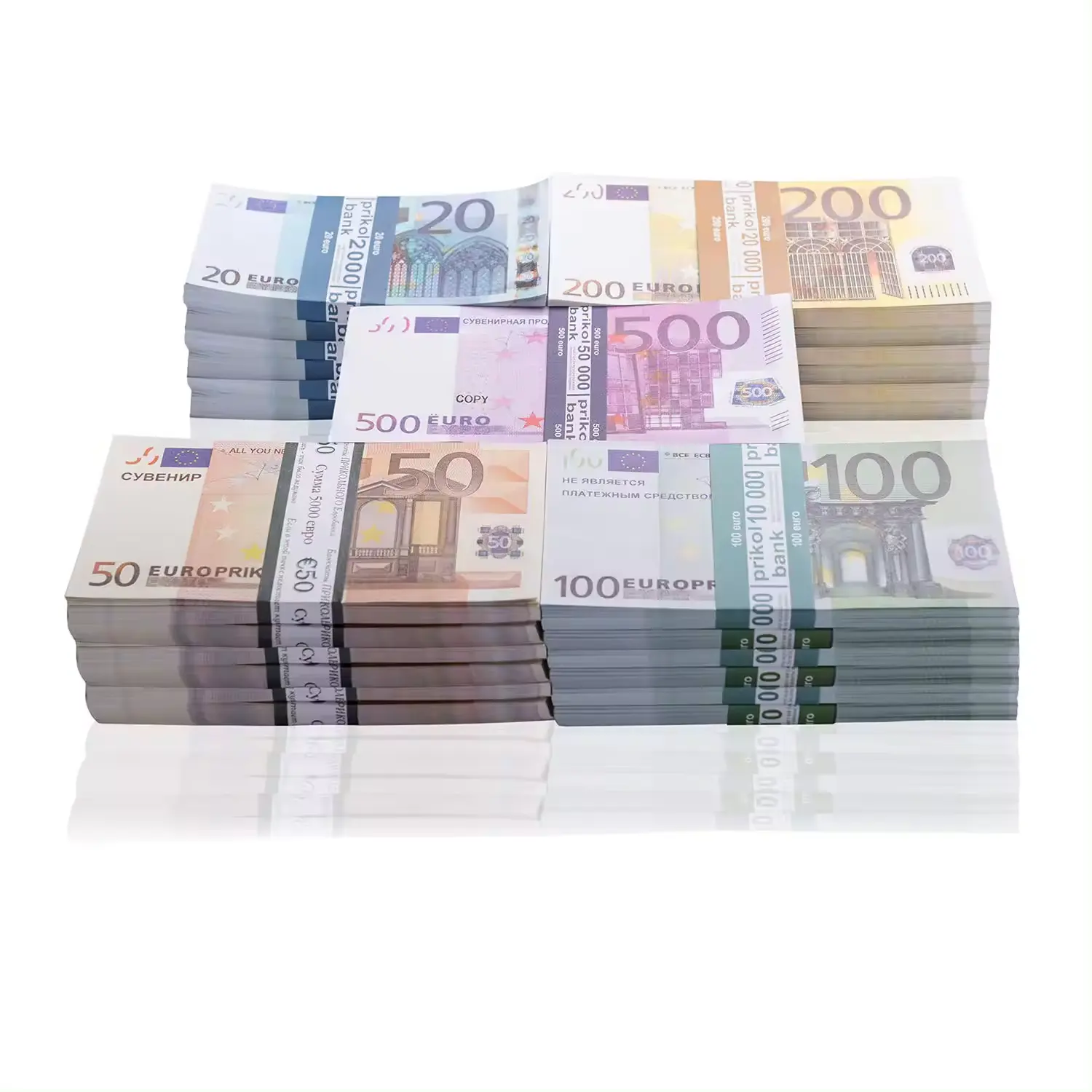 100 unidades/pacote atacado euro e dólar inválido casamento filme drama moedas prop dinheiro