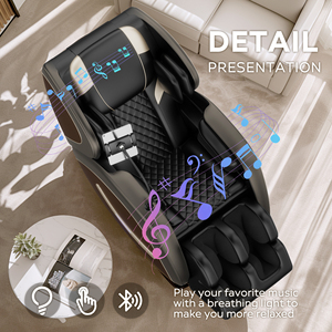 Fauteuil <span class=keywords><strong>de</strong></span> massage intégral 3D Shiatsu à gravité zéro en cuir PU chauffant, livraison US en 5-7 jours, idéal pour <span class=keywords><strong>la</strong></span> <span class=keywords><strong>maison</strong></span>, le bureau et les femmes actives - Product Image 5