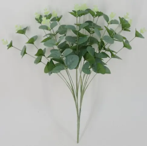 Plante artificielle en soie d'eucalyptus verte, 1 pièce, pot à feuilles pour décoration intérieure et extérieure, offre spéciale