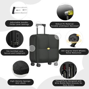 Nouvelle <span class=keywords><strong>valise</strong></span> de <span class=keywords><strong>cabine</strong></span> MGB OEM 20 pouces, grande, légère, en PC, avec roues et serrure TSA, unisexe, vente en gros de ensembles de bagages - Product Image 3