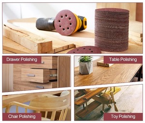 50 Pezzi <span class=keywords><strong>Dischi</strong></span> Abrasivi da 5 Pollici con 8 Fori, Grana 150 600 1000, Carta Abrasiva per Levigatrice Orbitale - Product Image 5