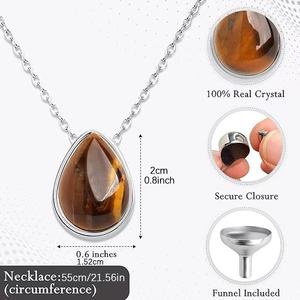 Nouvel Arrivage Direct Usine Collier Ras-du-cou en Acier Titane avec Pendentif Goutte d'Eau pour Cendres Commémoratives - Product Image 3