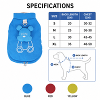 Gilet pour chien en velours côtelé sans manches, motif ours 3D, prêt pour la laisse, pour petits chiens, vêtements chauds d'hiver pour animaux de compagnie, Schnauzer, Bichon
